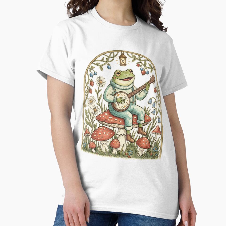 banjo frog on mushroom by AdyKurniawan