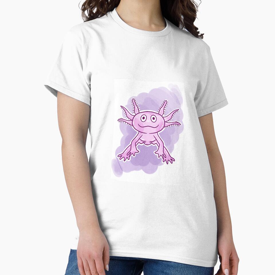 Pink Axolotl by Lozberry-art