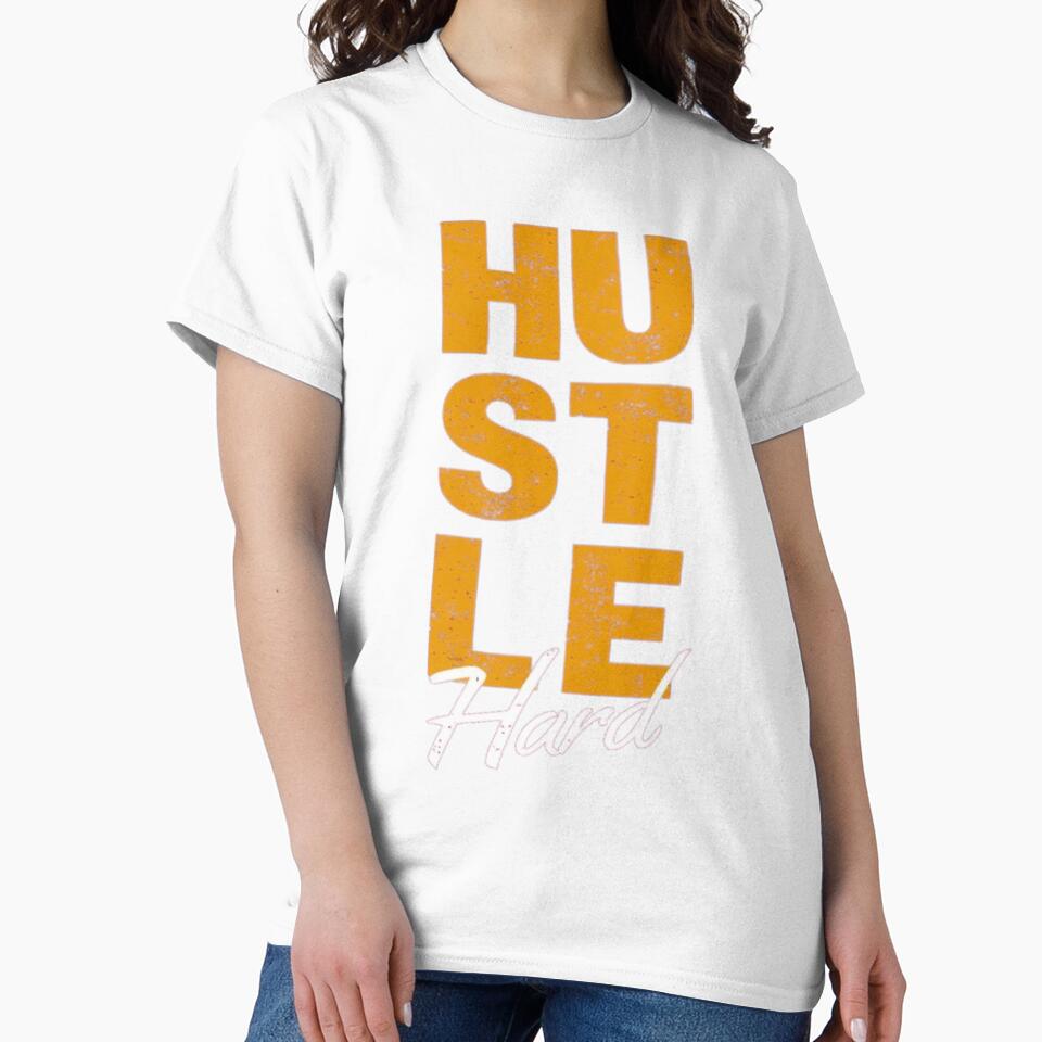 Hustle Hard – Bold Motivational Design by PixelPopsShop