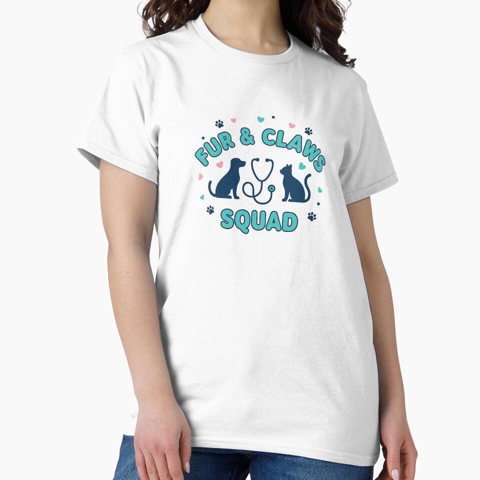 Fur & Claws Squad Shirt – Veterinarian Technician Team Gift Tee by Muzgle