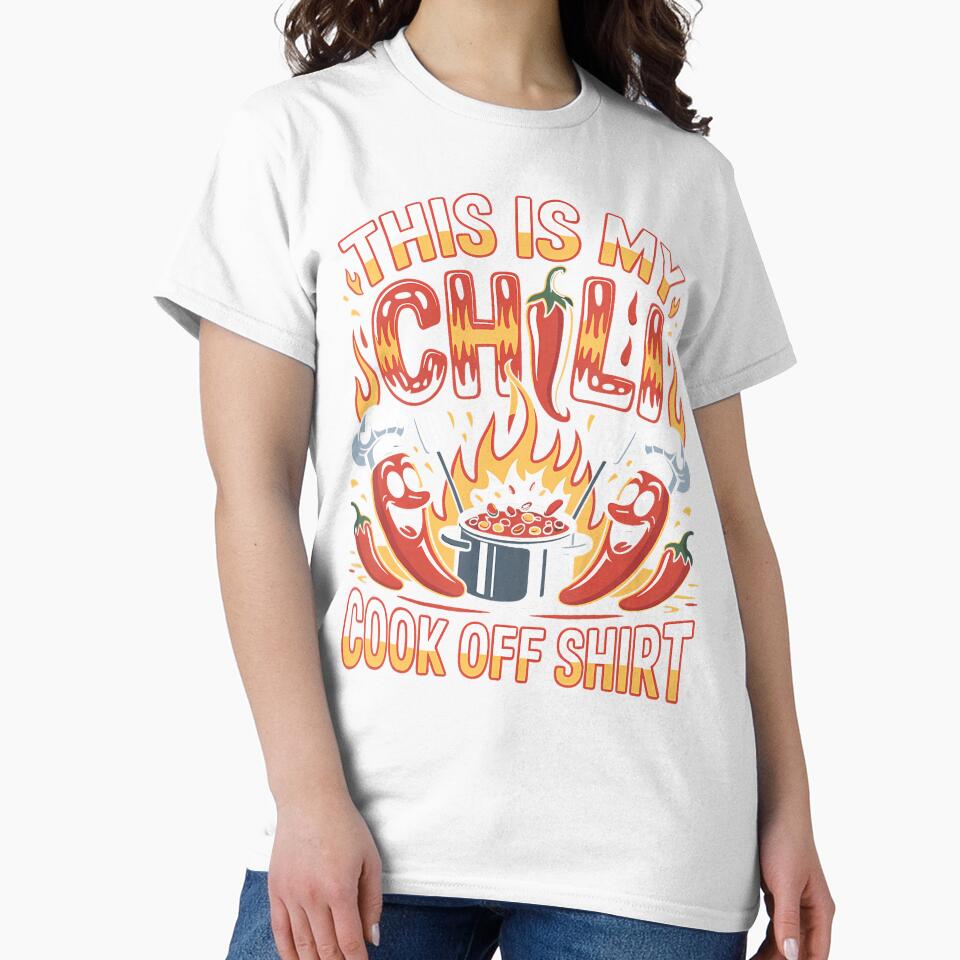 This Is My Chili Cook Off Graphic Funny Chef Peppers by RosaliaAmber