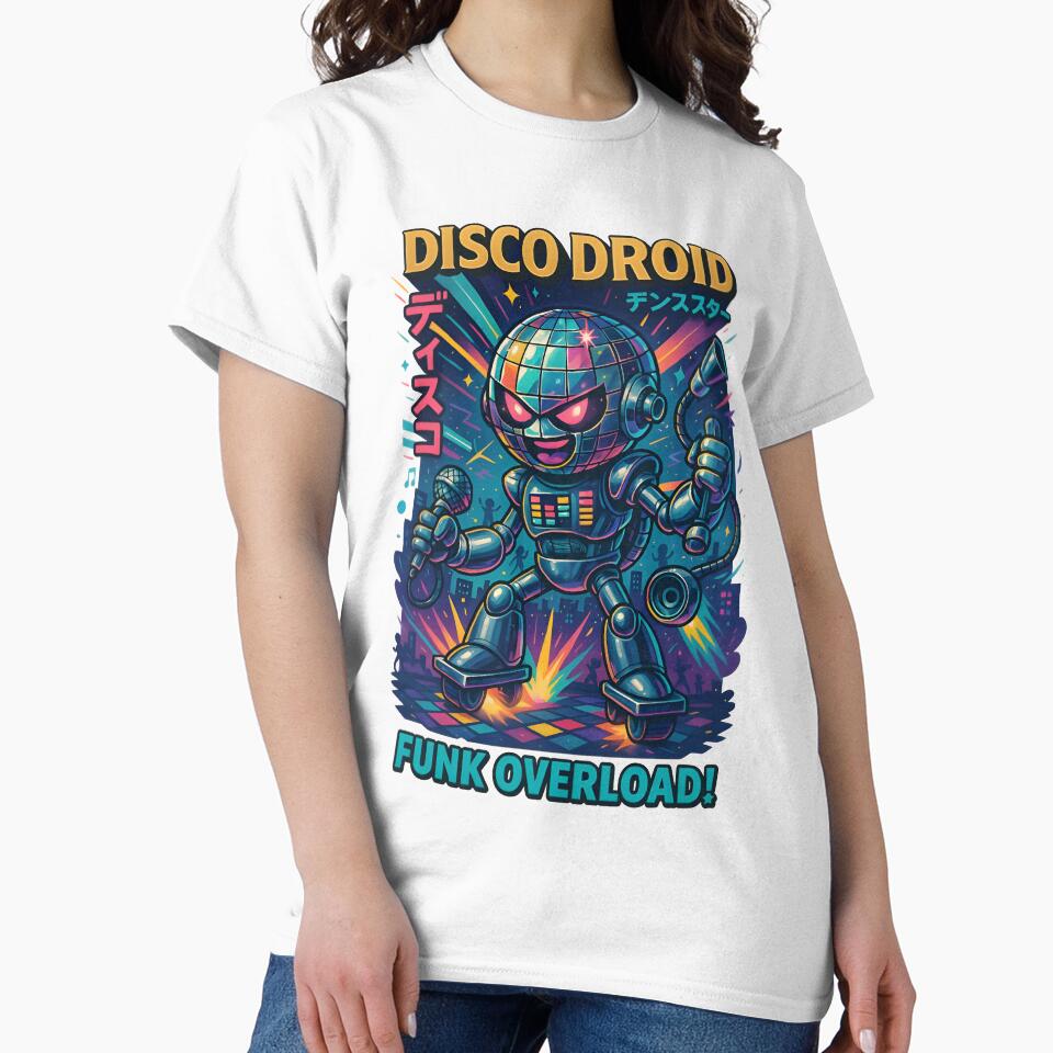 DISCO DROID – Funk Overload! | Retro Robot Dance Poster by Snackwear Apparel