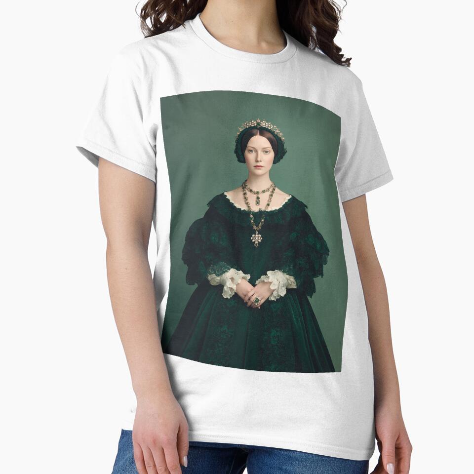 Emerald Royal Portrait – Regal Victorian Inspired Fashion Art by Mindrender