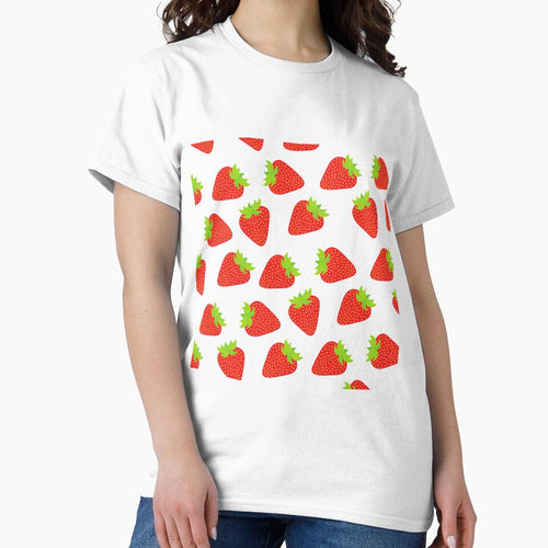 1980s Summer Fruit Retro Red Strawberry Pattern by IamTrending