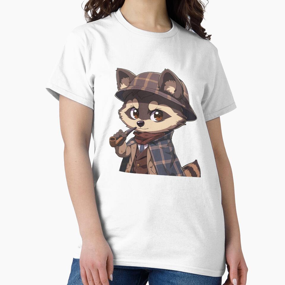 Cartoon  Sherlock Holmes Raccoon by xiao xuans