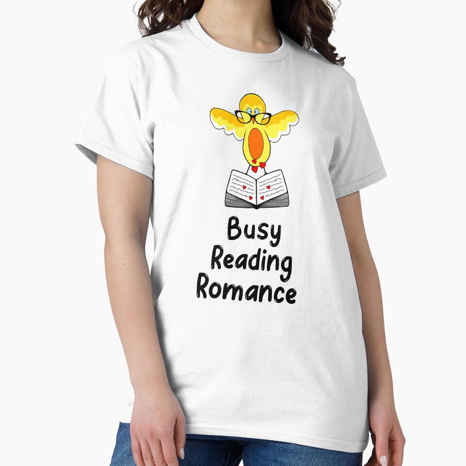 Busy Reading Romance Books Bird by Sartoris Art