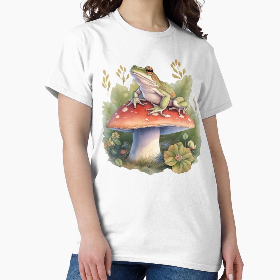 Frog on Mushroom by Eavance