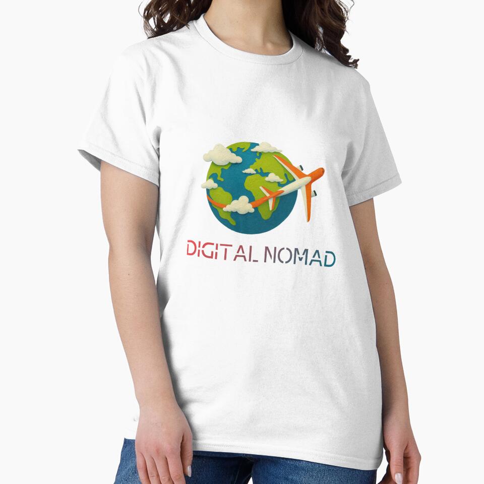 No Fixed Address Digital Nomad Globe by Inkworksbyshery