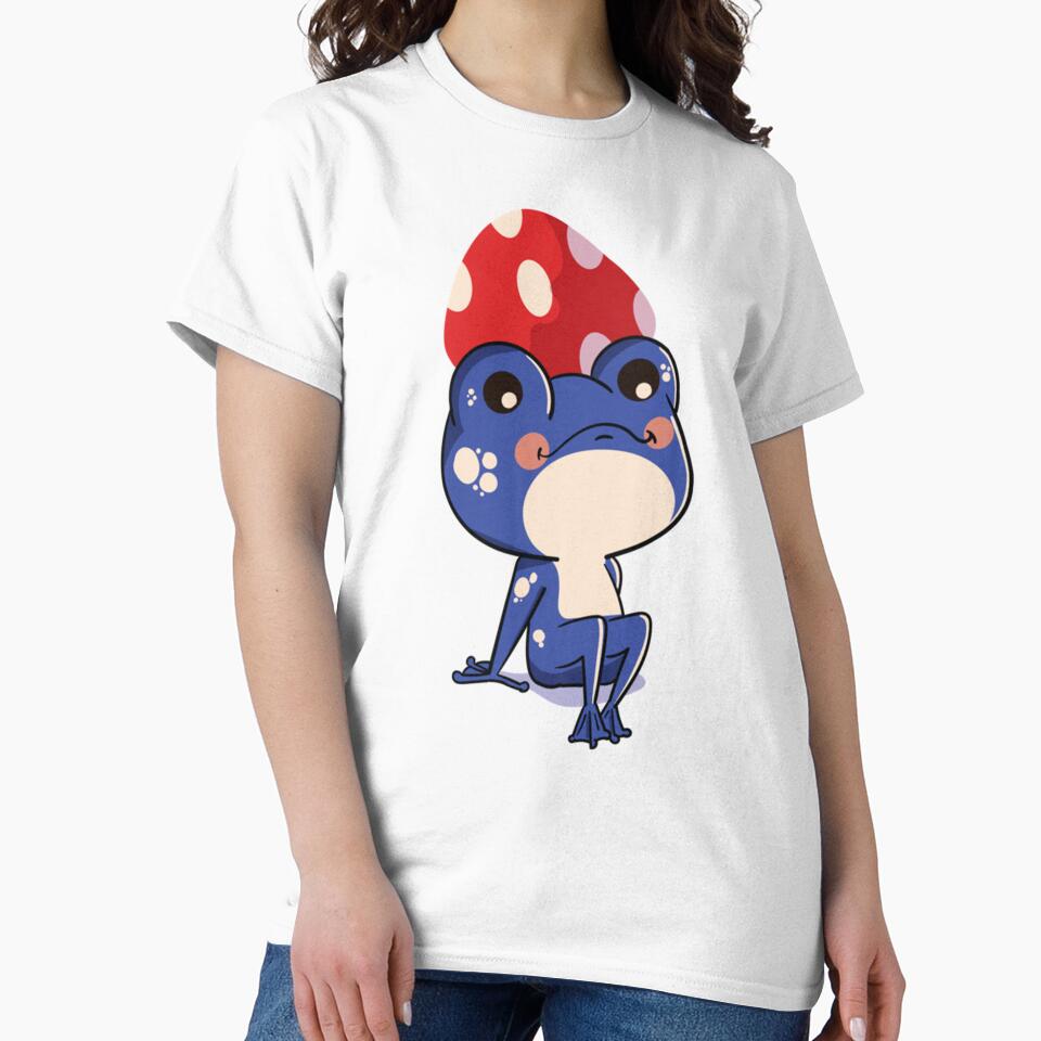 Bleu Frog with Mushroom Hat Cute by GatheringPlace