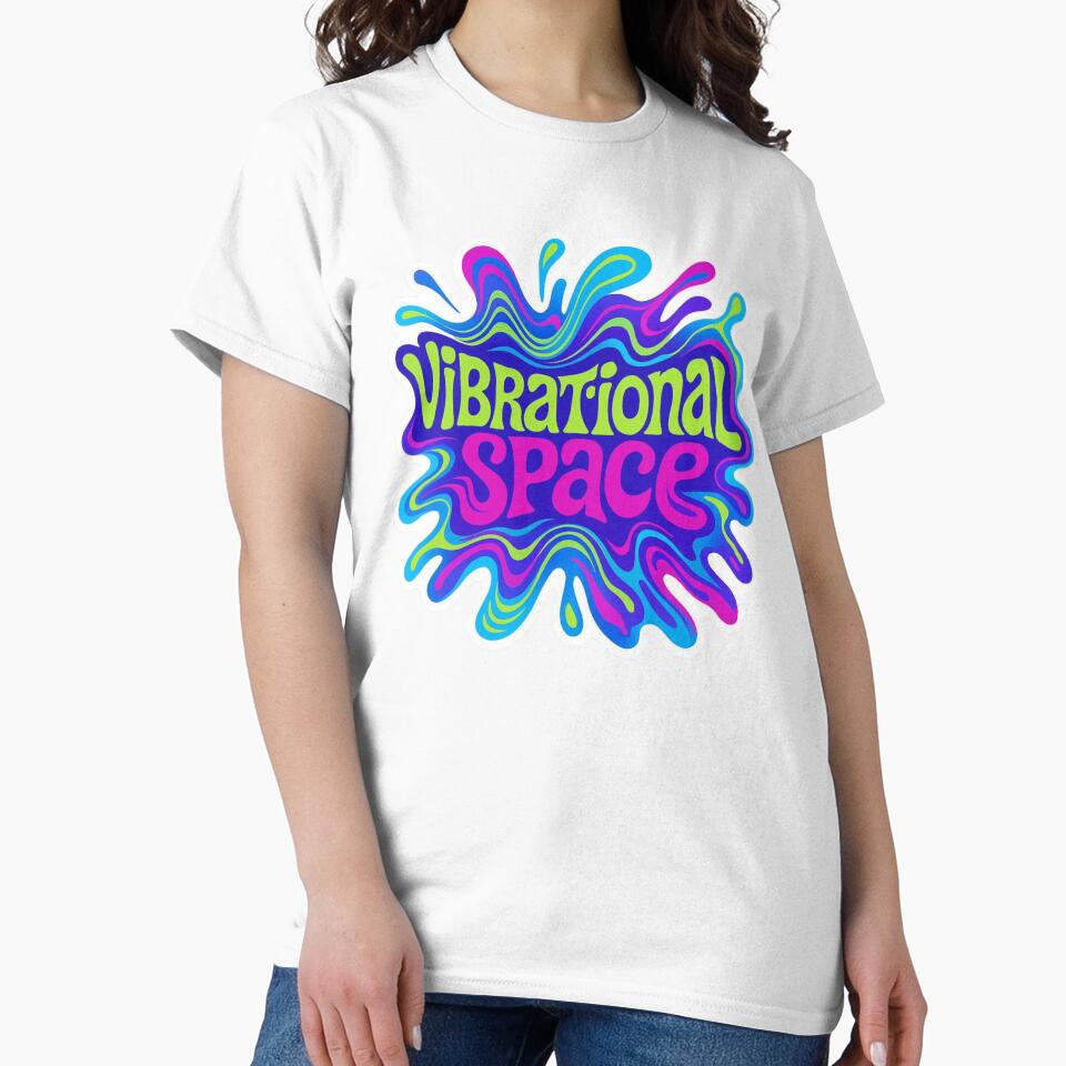 Vibrational Space Psychedelic Sticker – Colorful Trippy Rave Graphic by |TRSSHOP|