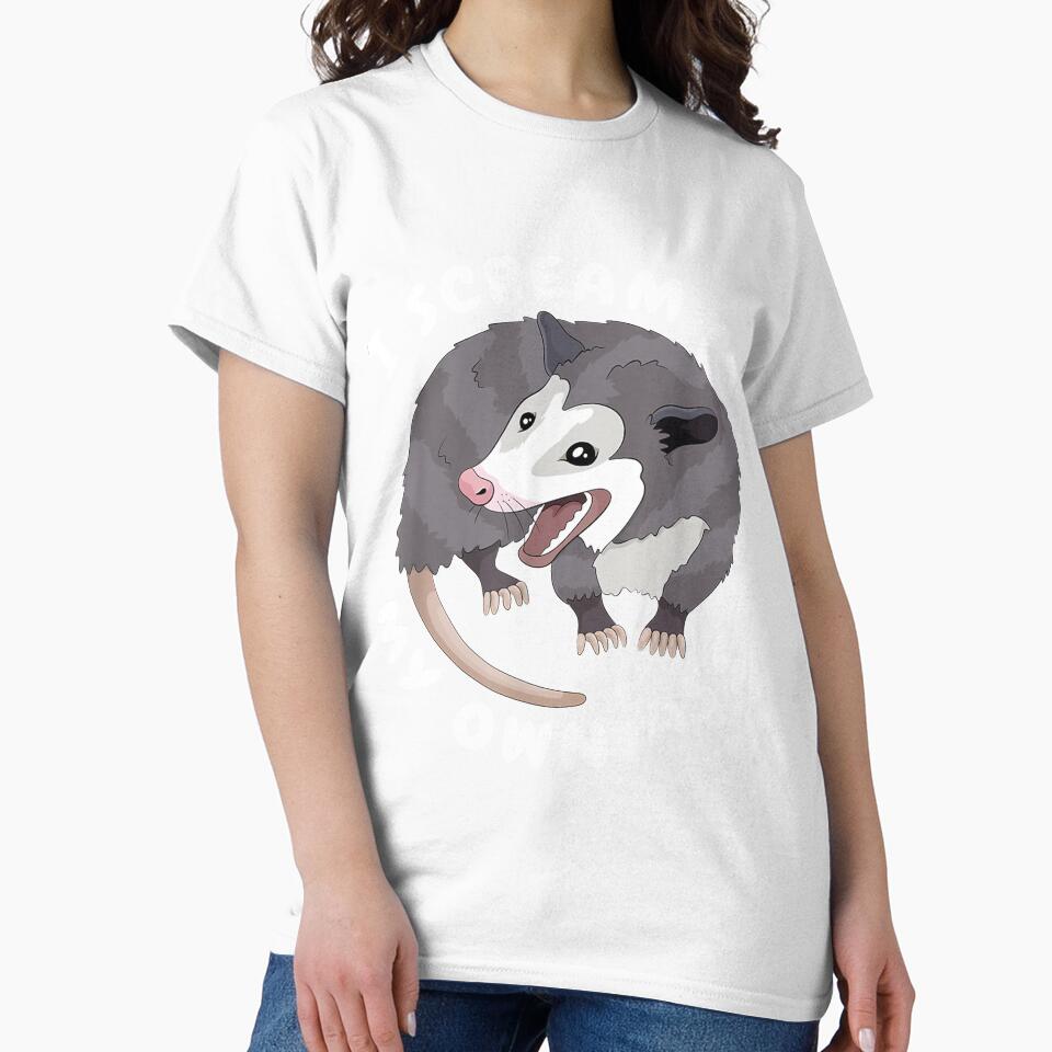 Funny Possum I scream At My Own Ass Trash Cat Opossum Meme by JanelAmico