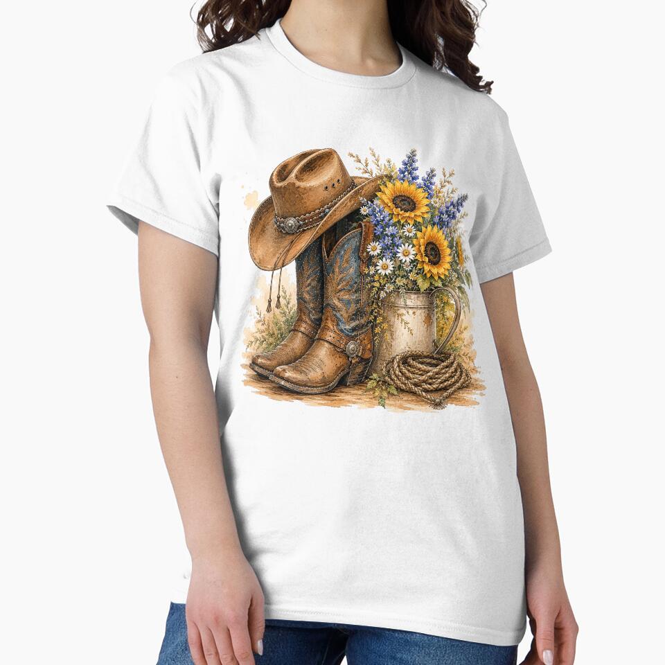 Rustic Cowgirl Country Floral Art by PetalGarden