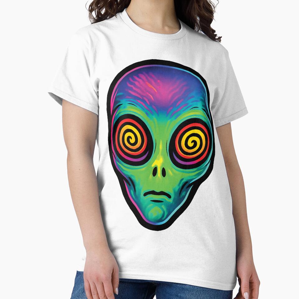Psychedelic Alien Vision | 90s Rave Aesthetic | Trippy Extraterrestrial Art by Neon Hollow