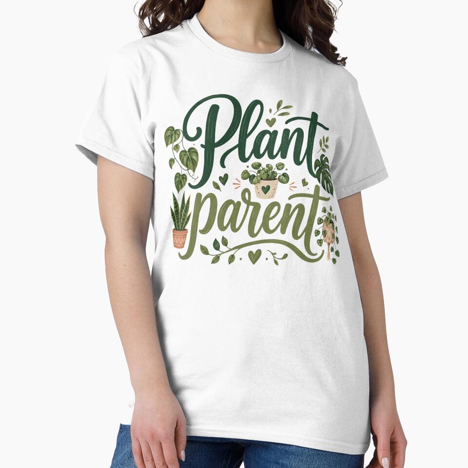 Plant Parent Cute Houseplant Lover Design by NaphDesigns