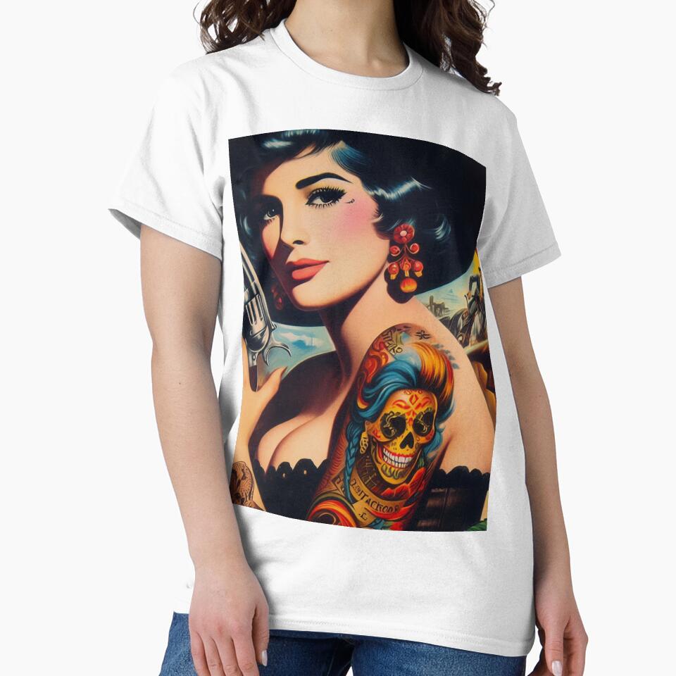 Retro Tattooed Cowgirl by PulpVintage