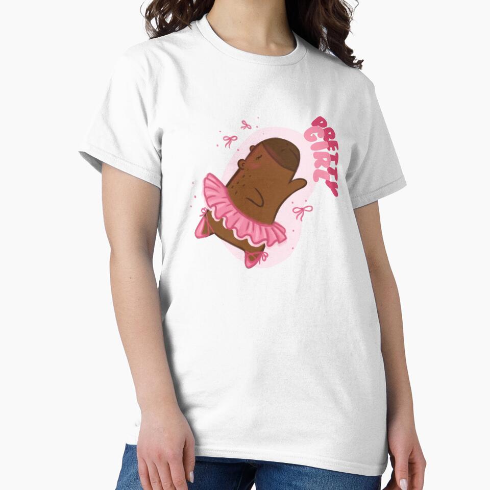 Coquette Aesthetic Capybara in Tutu - Pretty Girl Balletcore by Tattyarts