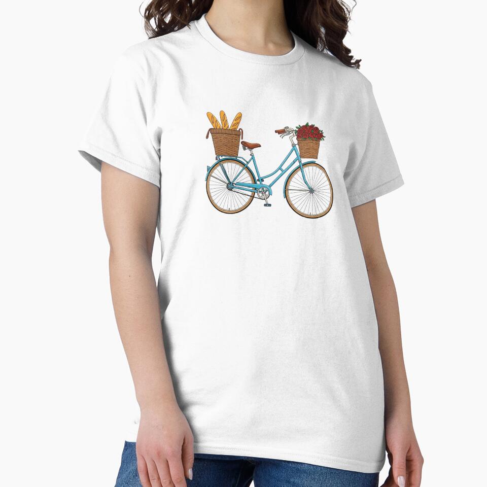 Vintage Paris Bicycle and Baguette Sticker by aivibesfunny