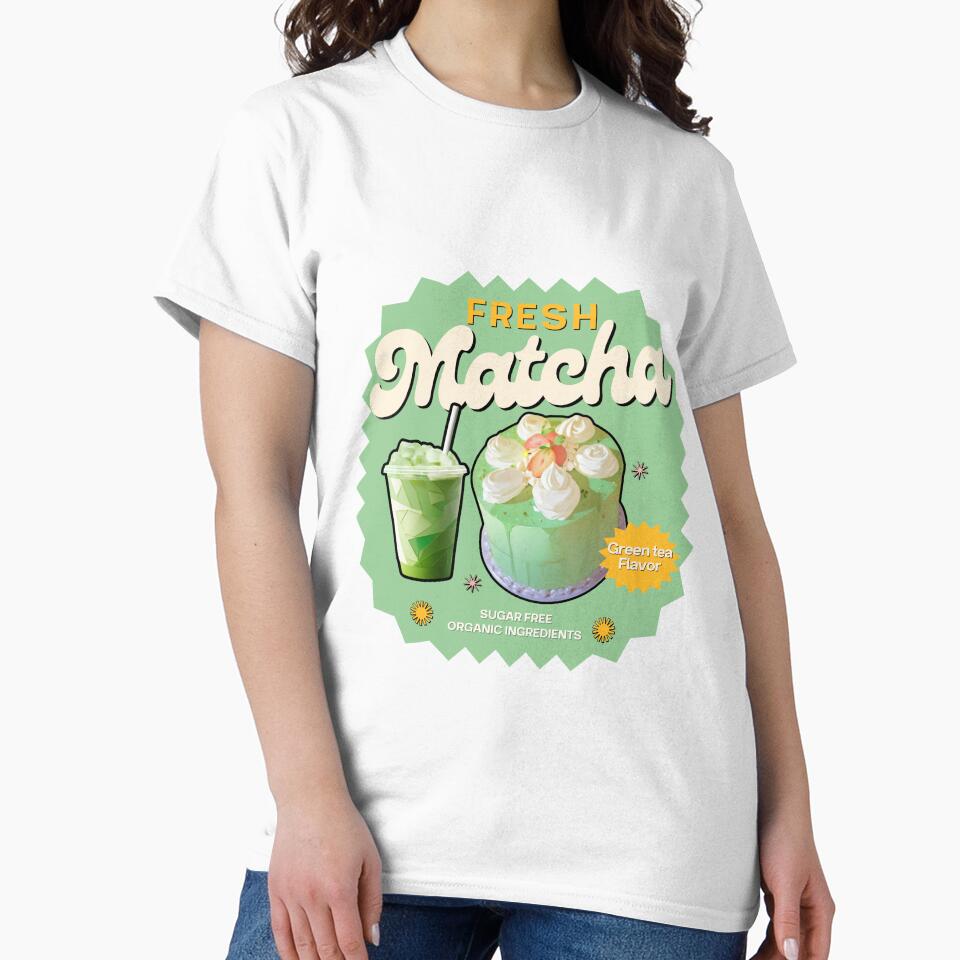 Fresh Matcha Dessert – Cute Aesthetic Drink and Cake Design by MuseAI