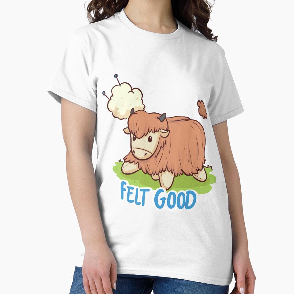 Felt Good, highland cow shirt by Lozzaarts