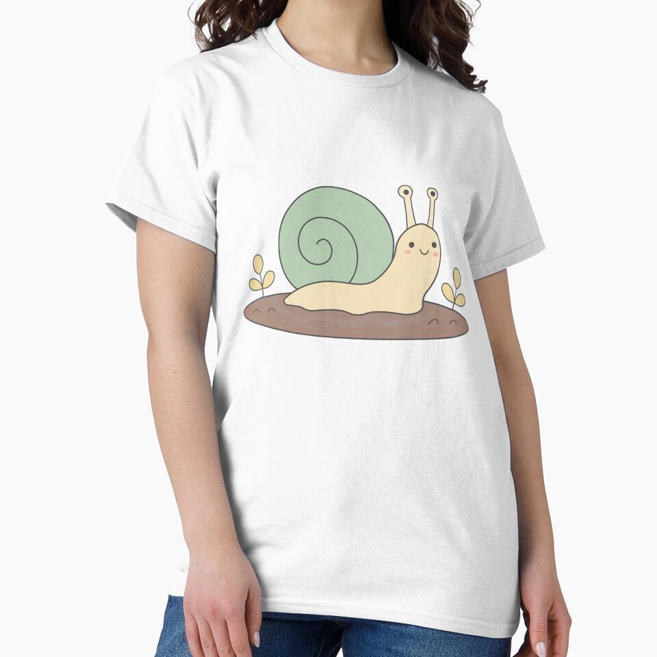 Happy Snail Garden Friend in Soft Sage Green by risingrocket