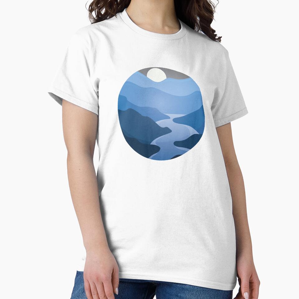 Mountains In Blue Gradient by OnlyPrint20