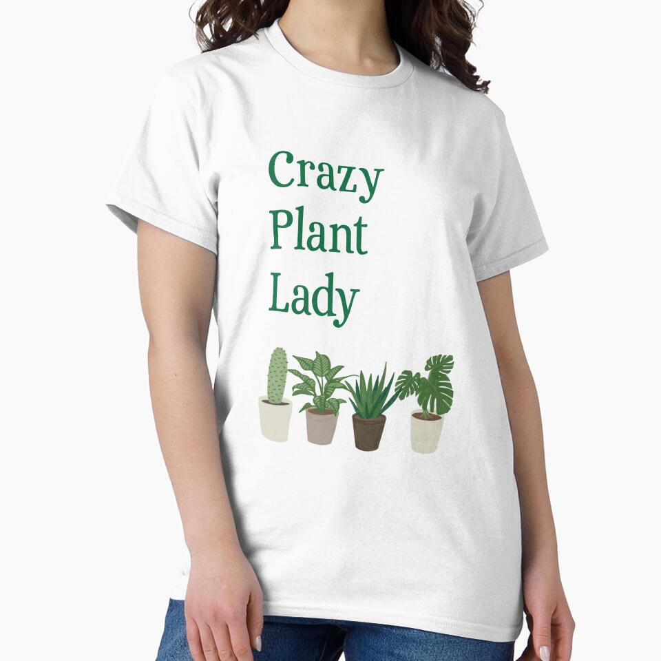 Crazy Plant lady art by palmandpaper