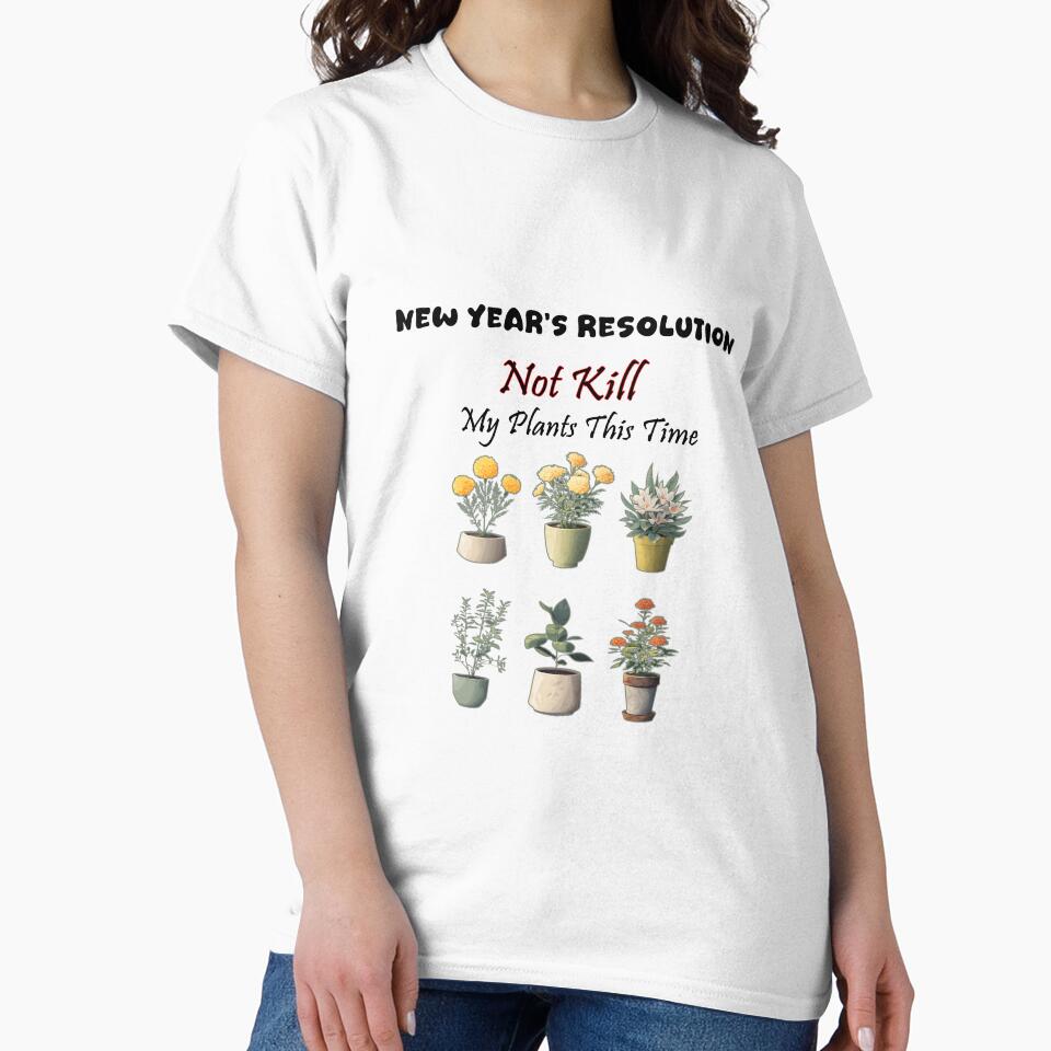 My New Year's Resolution: To Not Kill My Plants This Time | Funny Plant Lover Gift by Artania21