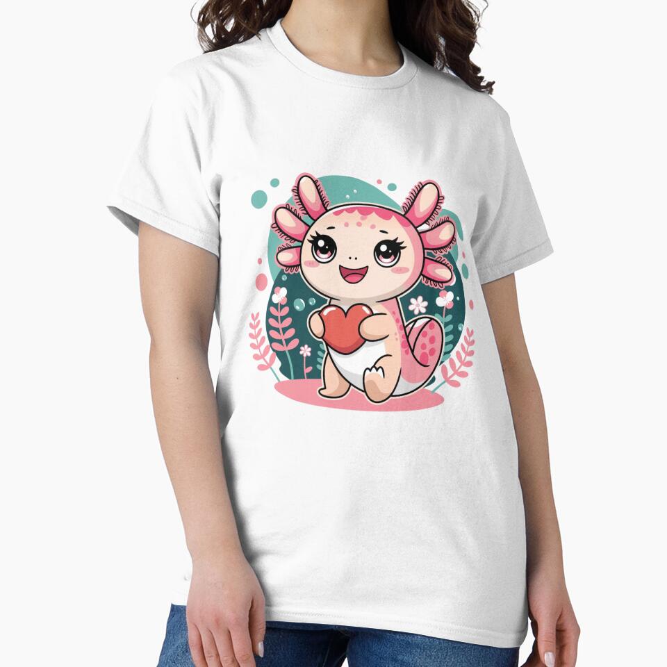 Cute Axolotl Love Art – Perfect Valentine’s Day Decor by JRsmail