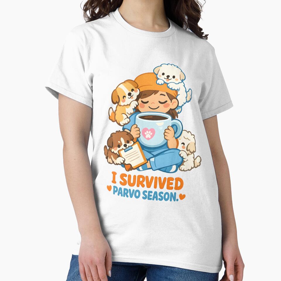 I Survived Parvo Season – Funny Vet and Vet Tech Veterinary Clinic Design by Bettybee00