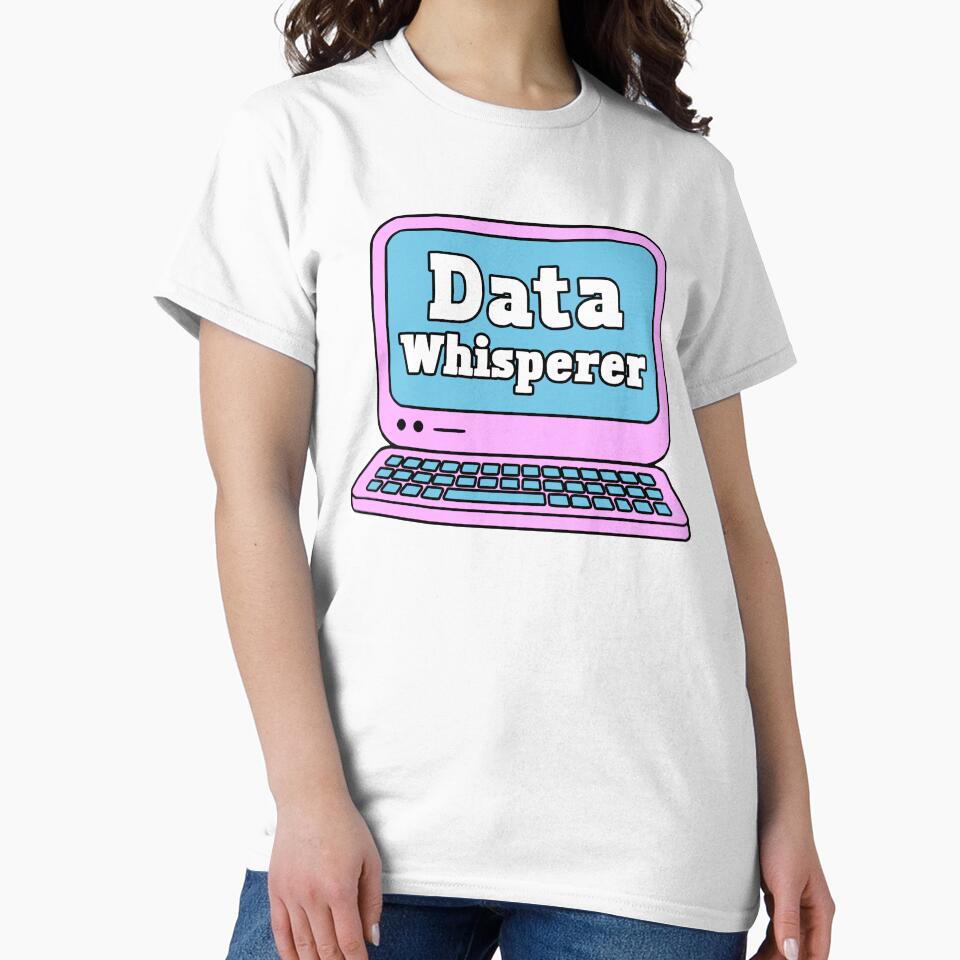 Data Whisperer! Pink And Blue Data Analyst Computer by PMCreative