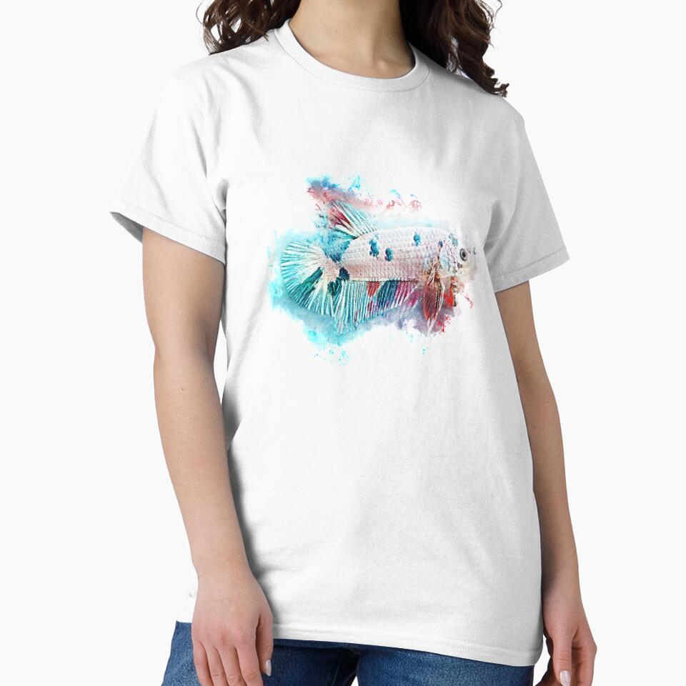 Fighting Fish Fancy Dragon Halfmoon Poster - Betta splendens by AquariumLutter