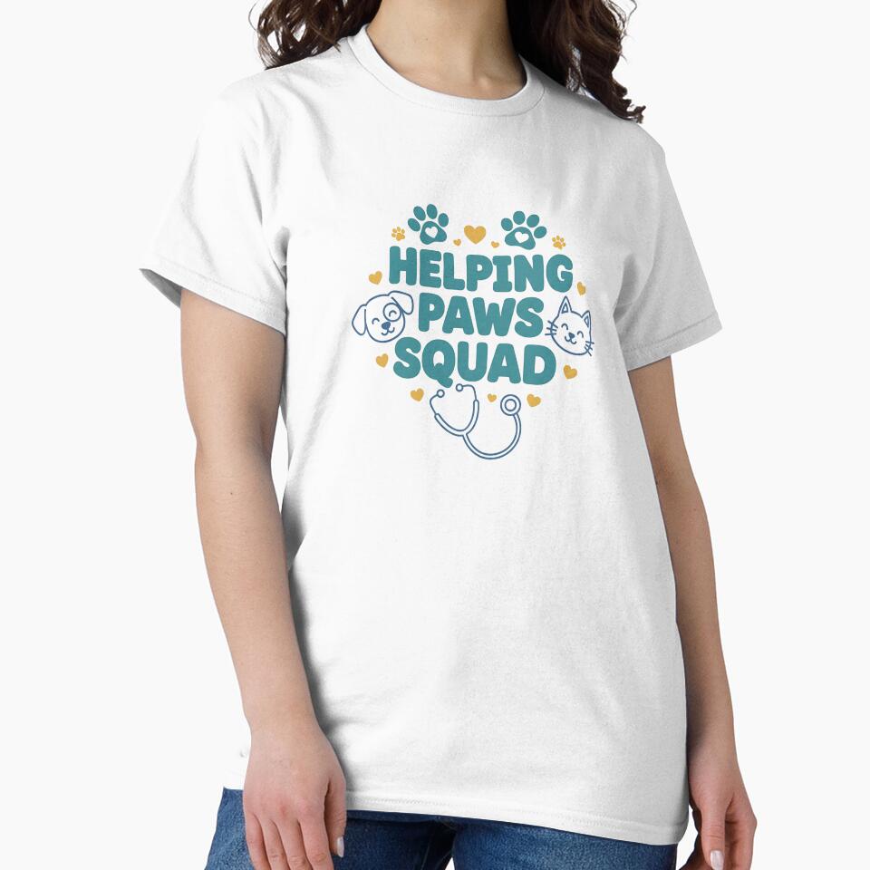Helping Paws Squad Shirt – Veterinarian Technician Team Gift by Muzgle