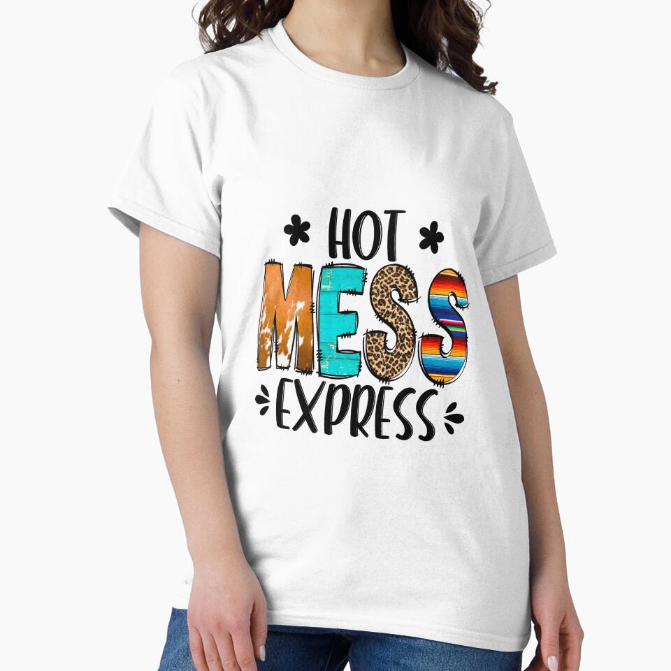 Hot Mess Express Country Western Animal Print Funny Quote by ElishaKayne