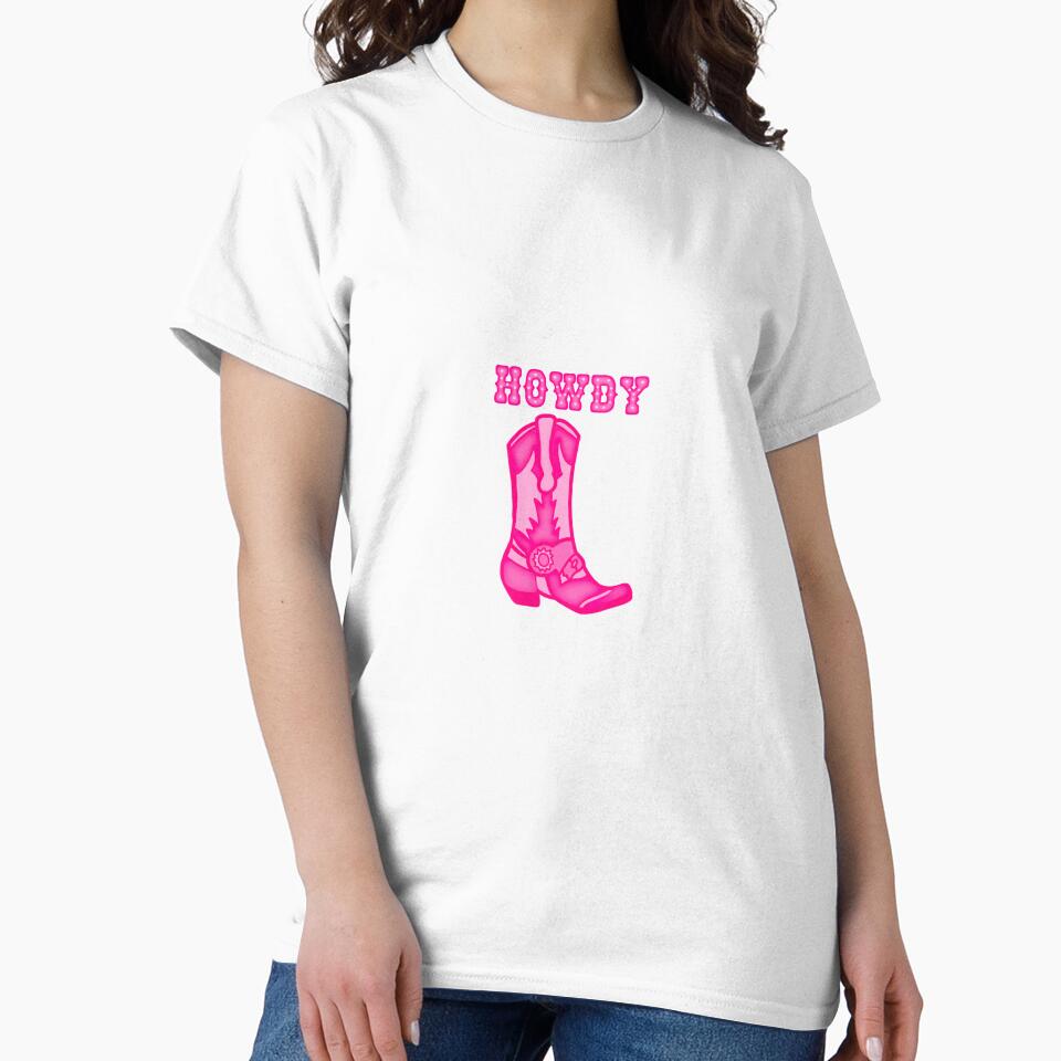 Pink Cowgirl Boot Howdy by jascottnc4