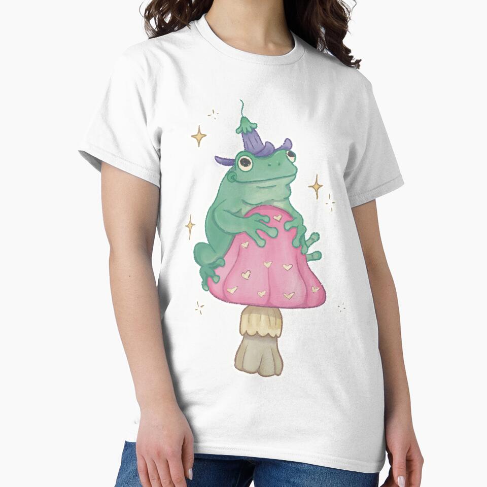 Happy lil frog on a mushroom by tazzarki