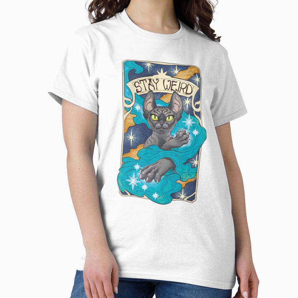 Stay Weird Art Nouveau Cat by StillWinter