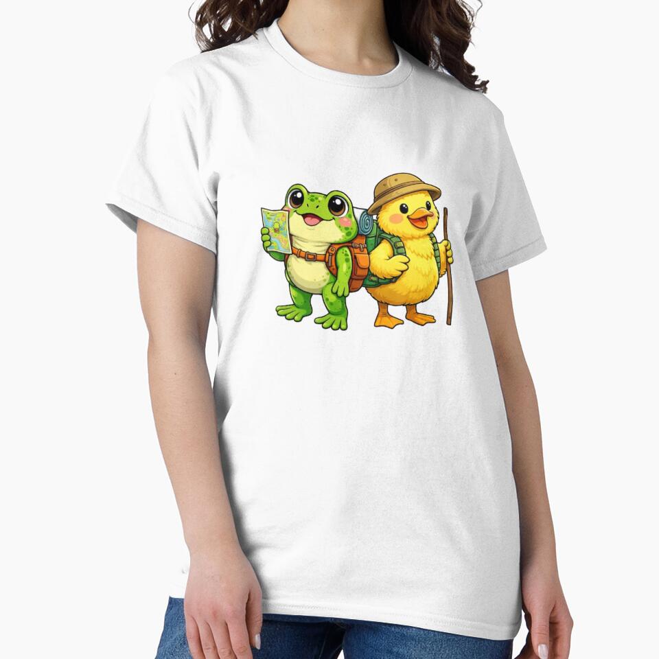 a frog and a duck on an adventure by FroggyOnly