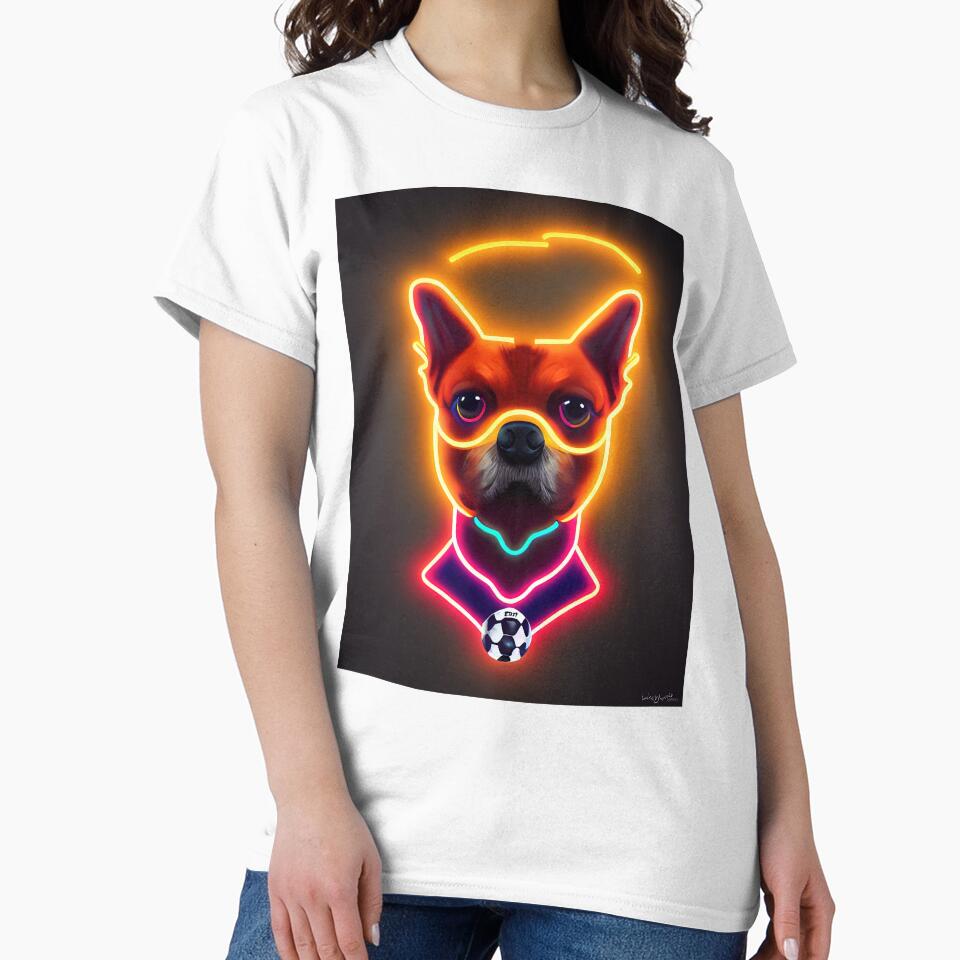 Dog neon soccer ball by ComicsFactory