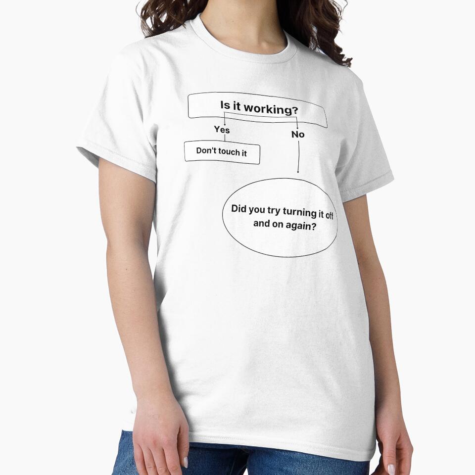 Funny IT Support Flowchart by Goldenhourtees