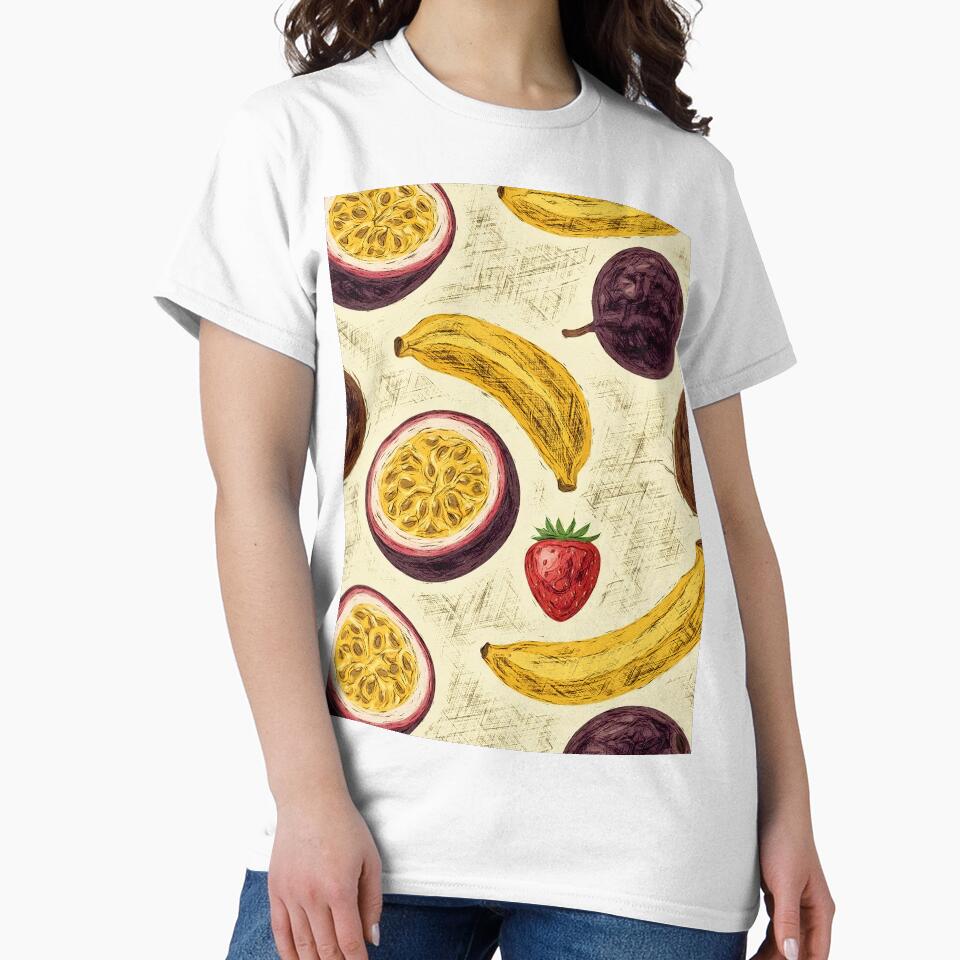 Tropical Retro Fruit Fiesta by Hen-C-Art