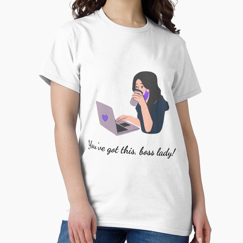 Empowering Business Woman Laptop Coffee Illustration by AndrijaaS