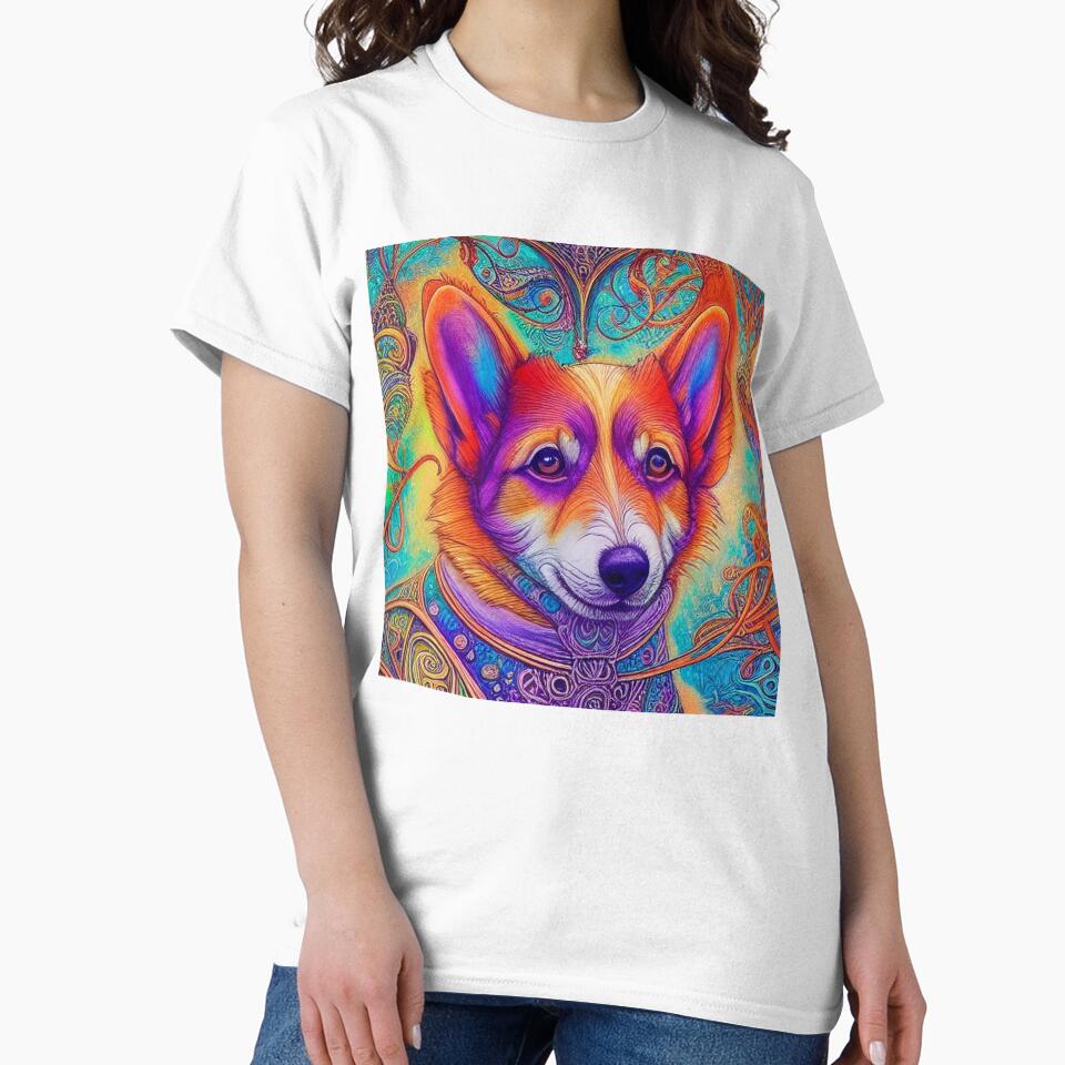 Tribal Corgi Dog Art 4 by DiatomDesigns