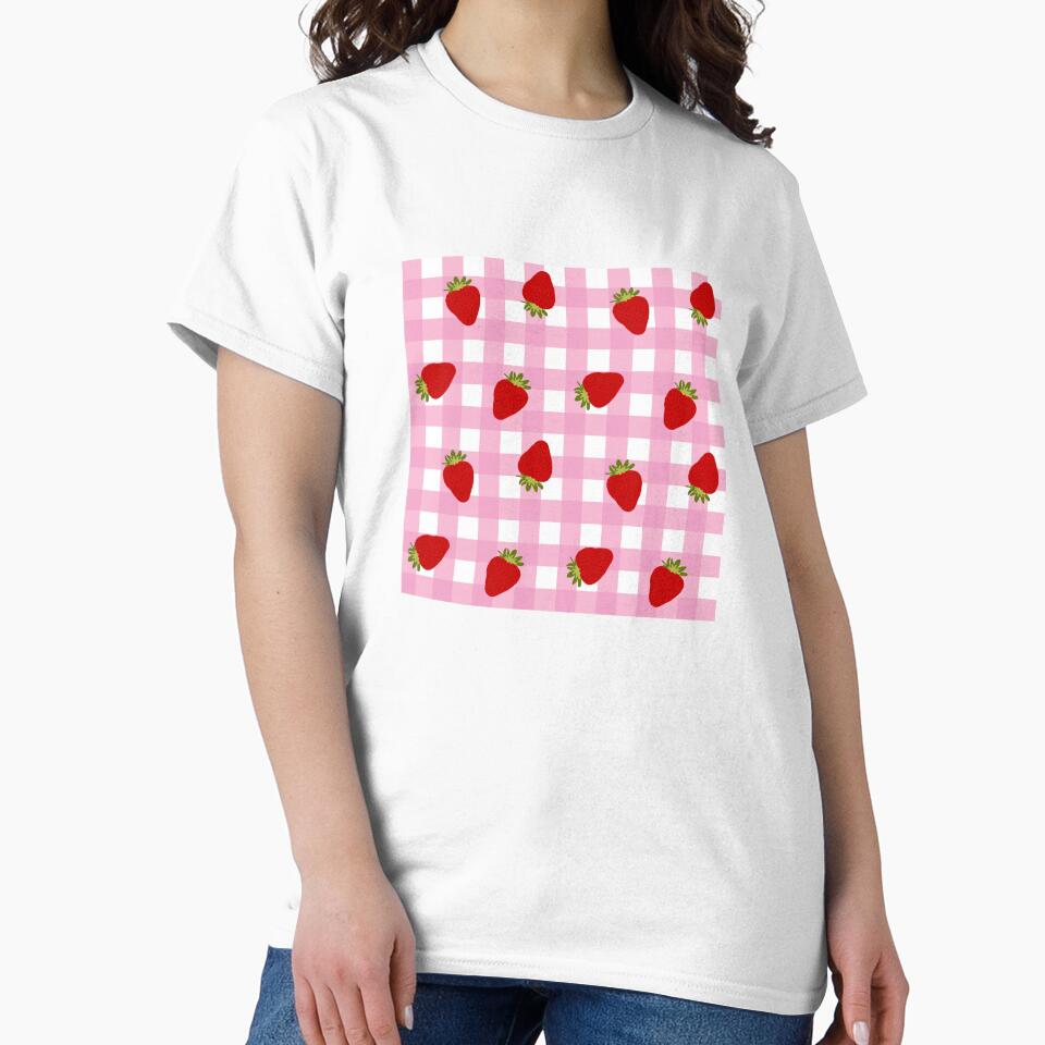 Strawberry gingham seamless by SophieLogan
