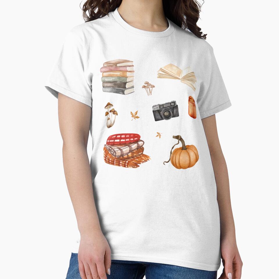 Autumn Picnic Cottagecore Watercolor by enchantedshoppe