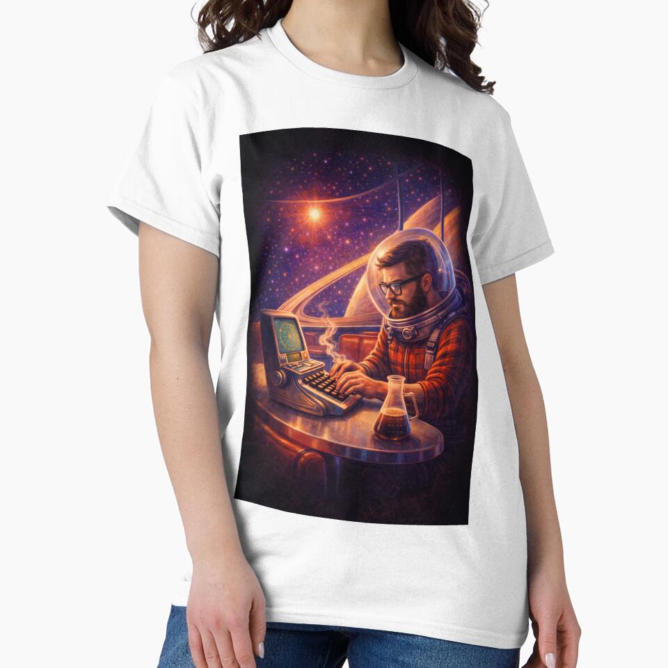 Retro Future Digital Nomad Hipster – 1950s Remote Work Sci-Fi Art by JY33