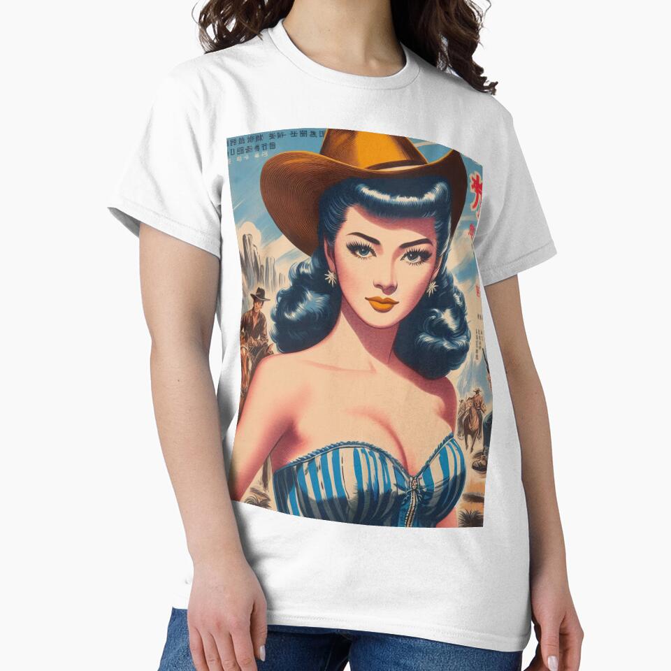 Retro Japanese Cowgirl by PulpVintage