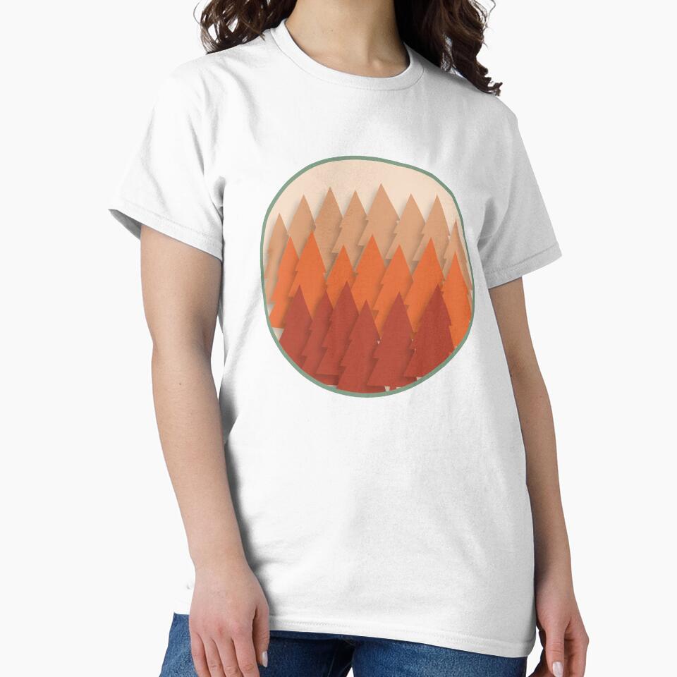 Minimalist Mountain Trees, Forest, Into the Wild, Mountain Trees Illustration by bluesky26