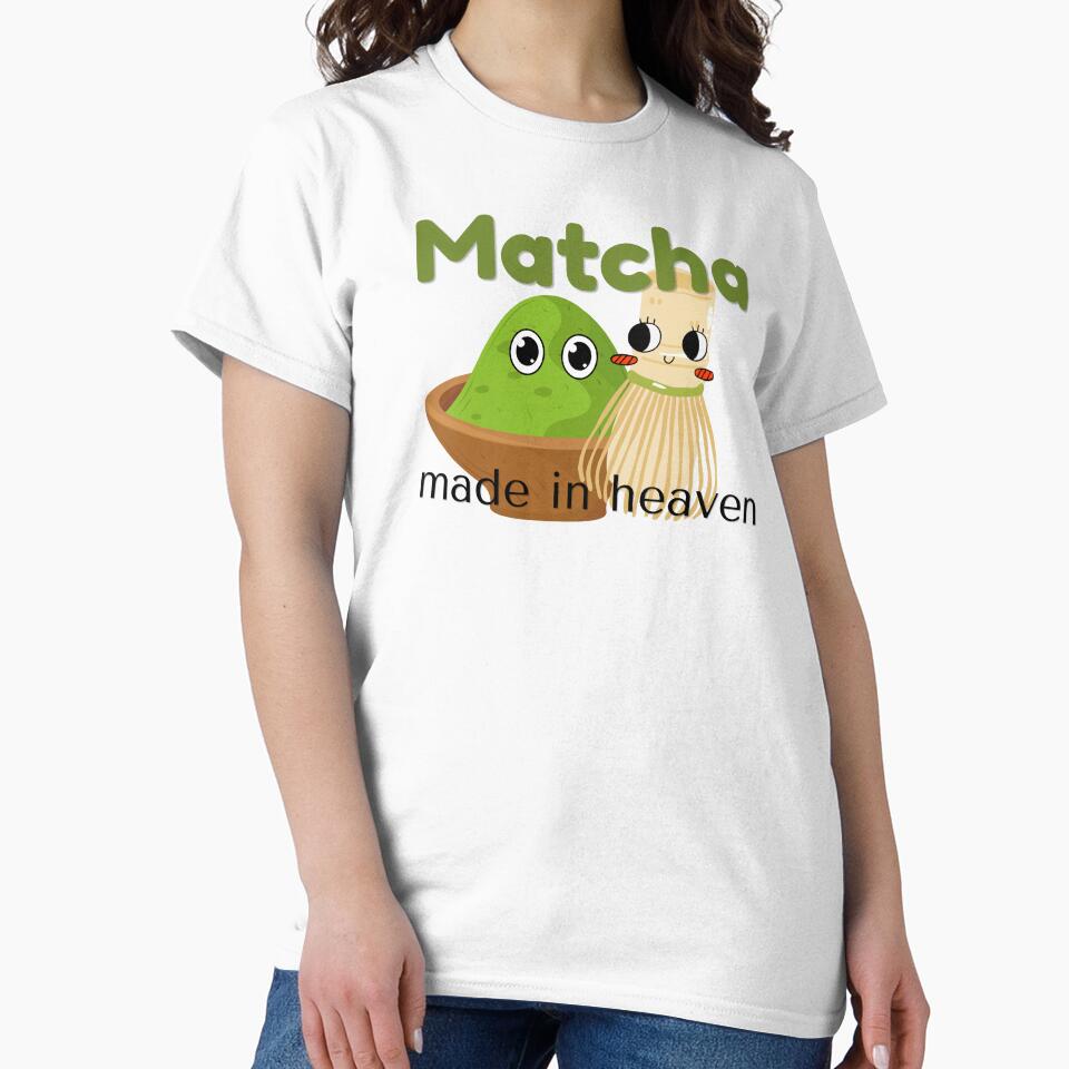 Matcha Made in Heaven Cute Cartoon | Aesthetic Green Tea Pun by Niji Hibana