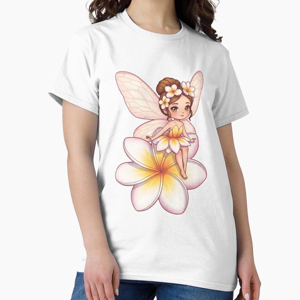 Plumeria Fairy Girl | Kawaii Tropical Blossom by SeGoArtDesign