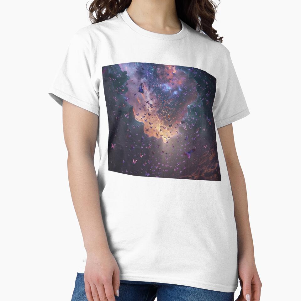 Celestial Butterfly Migration Under A Galaxy Sky by QuantumDrift